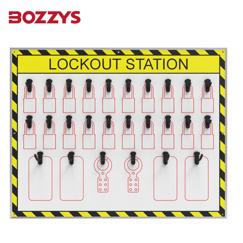 Support customization combinations Multiple Open Industrial Safety Lockout station plate