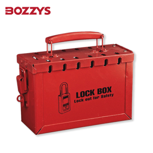 Portable Metal Group Industrial 12 padlocks Safety Lockout Boxe with keyhole slot