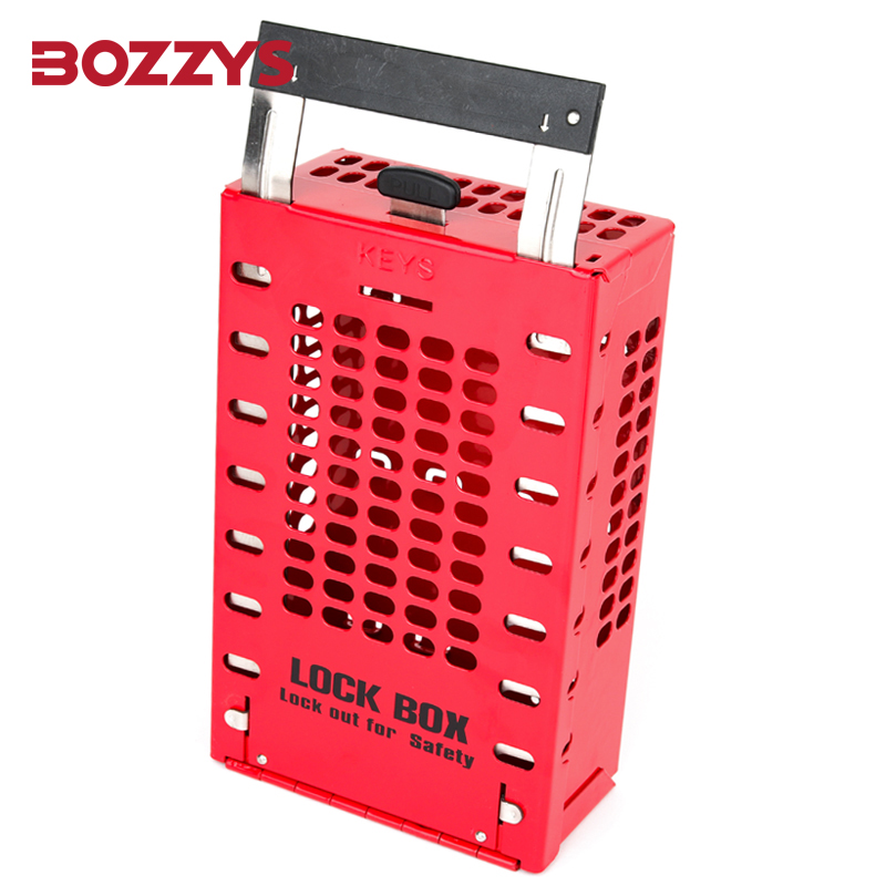 portable wall-mountable Safety REDBOX Portable Steel Safety Group Lockout Tagout kit Box