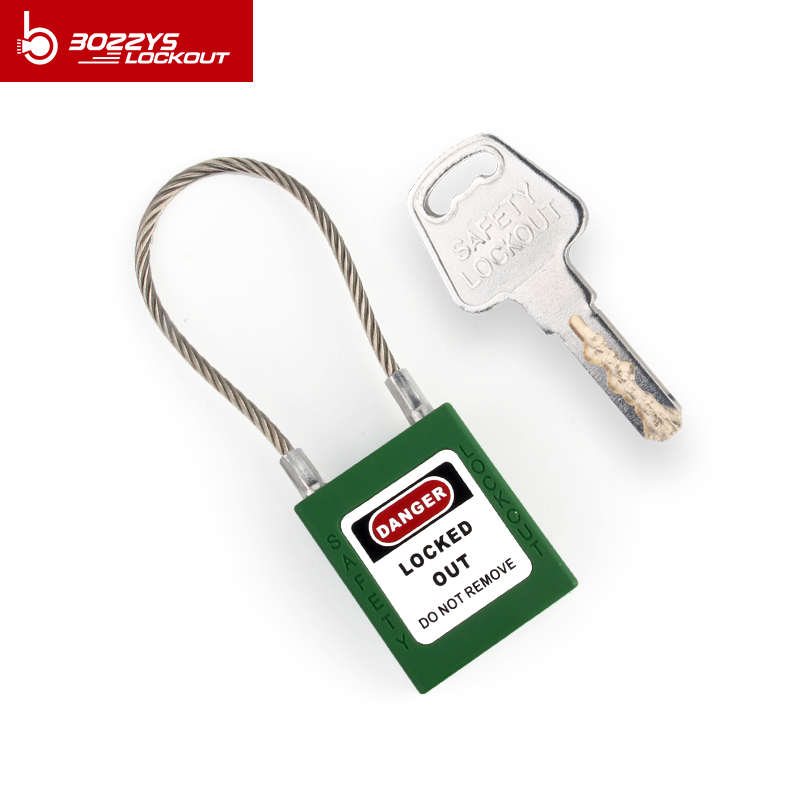 stainless steel safety Cable padlocks with Master Keyed for Industrial equipment lockout Custom laser coding and labe