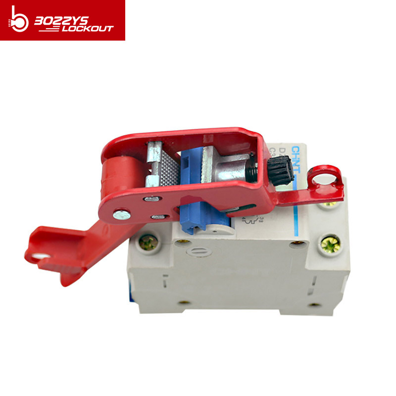 Grip Tight Circuit breaker lockout with thumb simple turn for Standard Single and Double Toggles breaker toggle lock-out