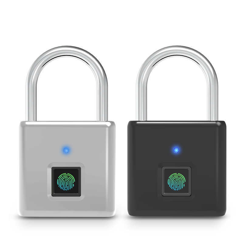 USB Rechargeable smart padlock Intelligent biometric Smart keyless touch outdoor metal fingerprint padlock