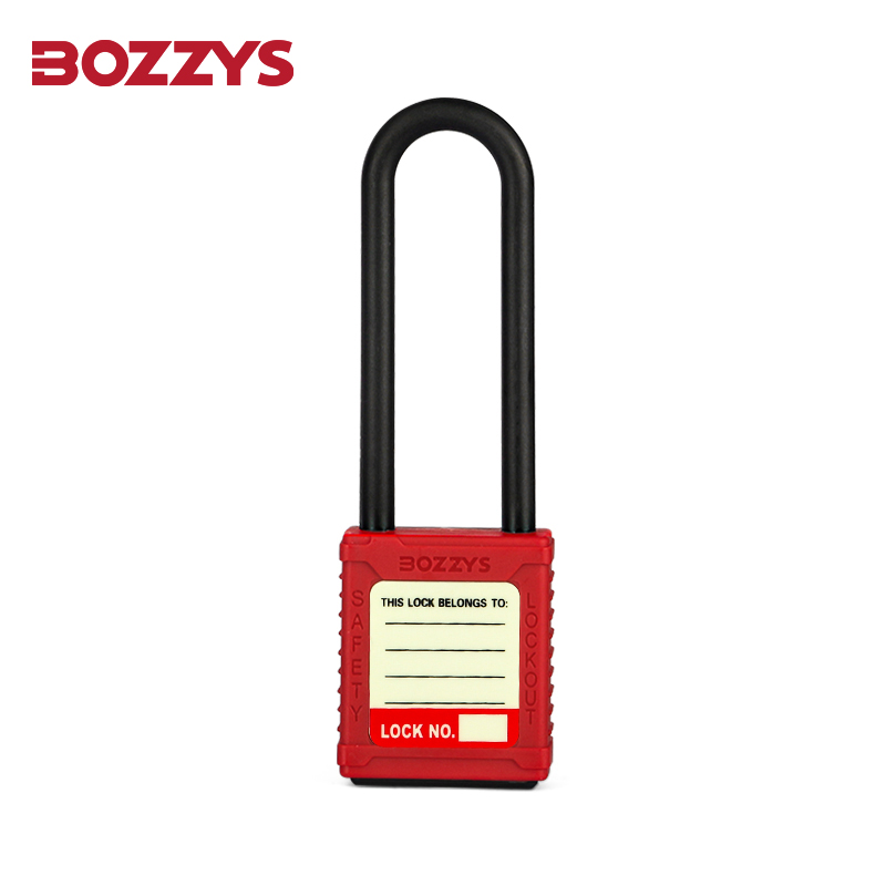 Red Insulated Safety Lockout Padlocks Alike with Key Custom Laser Coding and Luminous Warning Label