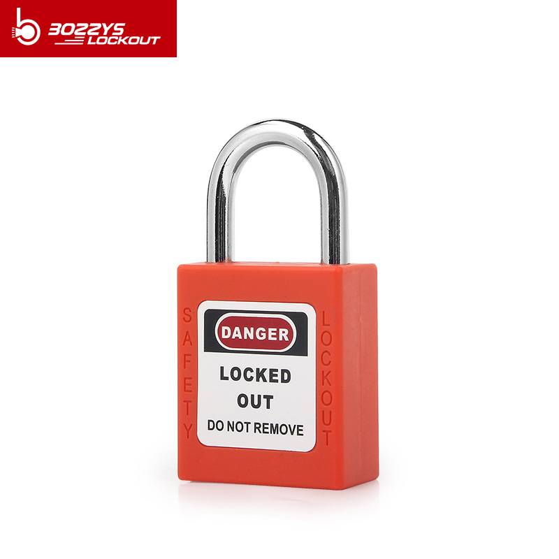 OEM Industrial Danger isolation Steel ultra-short beam safety padlock With Master Key